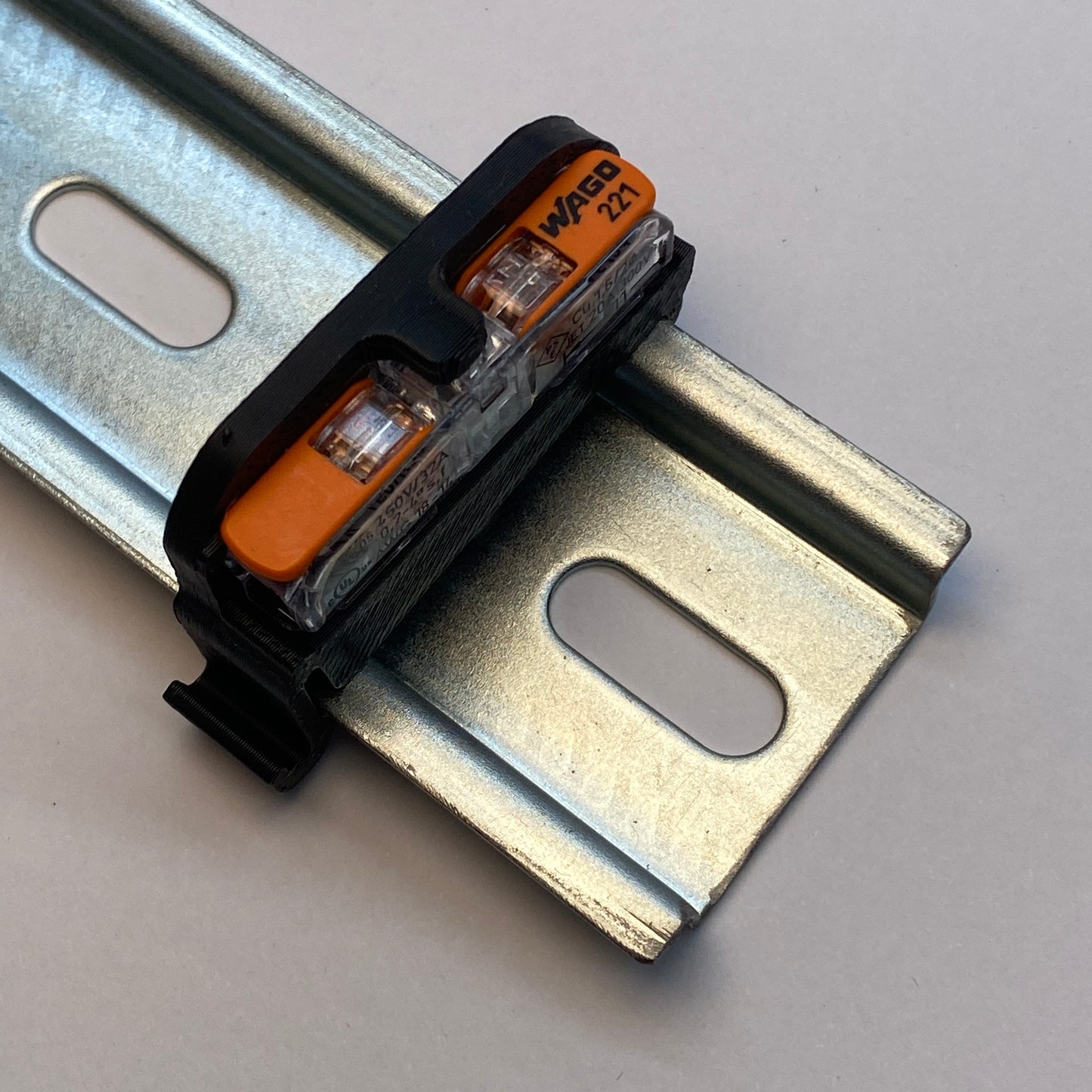 50pcs DIN Rail Clip for Wago 221-2411 Inline Connector