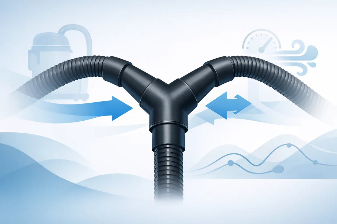 Vacuum Hose Y Splitter Fit and Flow Guide