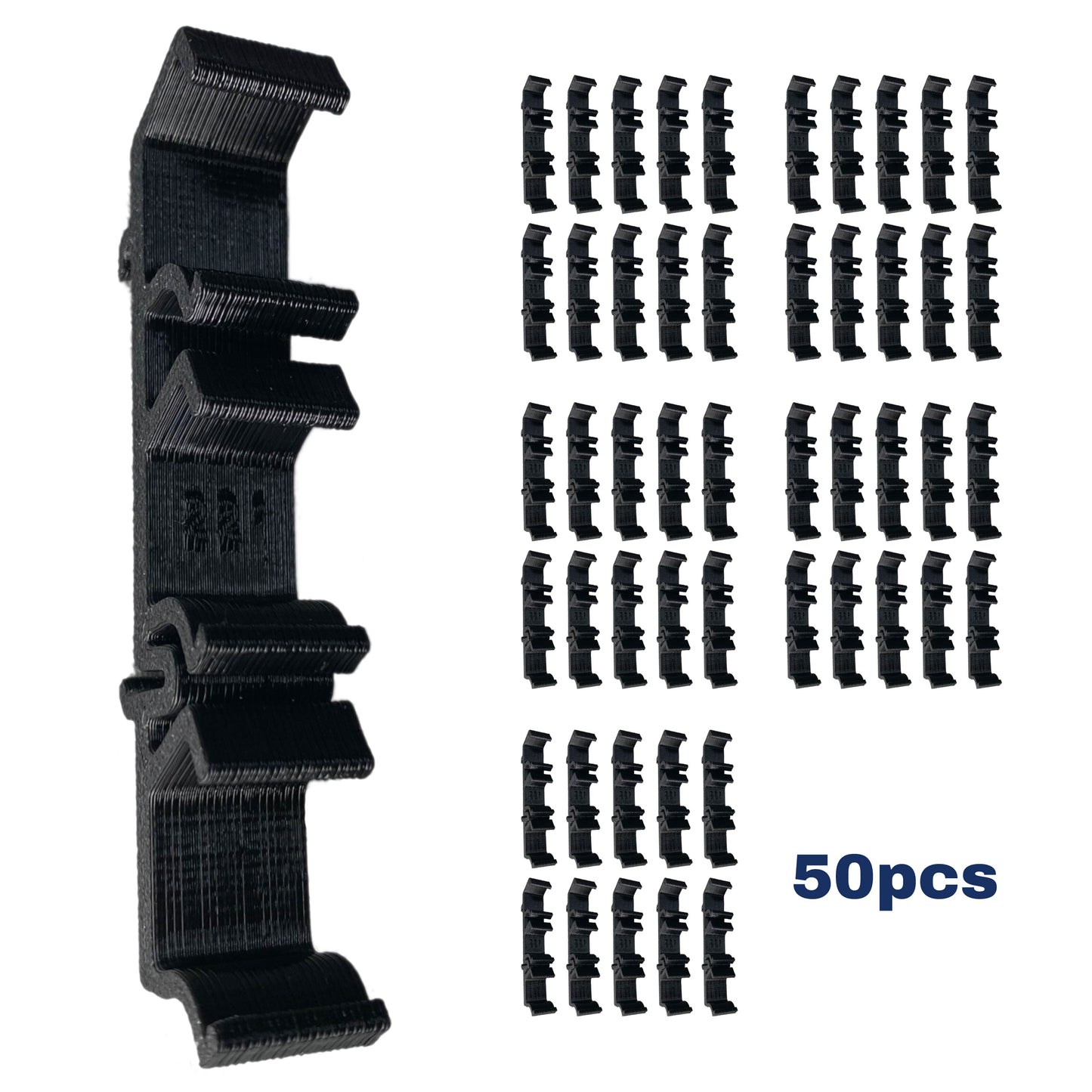 50pcs DIN Rail Mount Clips For Wago 221 Connectors
