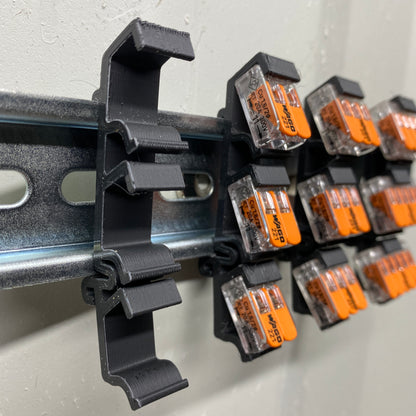 50pcs DIN Rail Mount Clips For Wago 221 Connectors