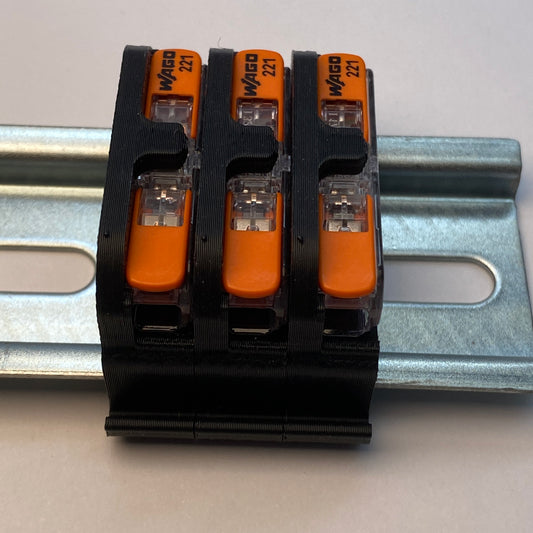 10pcs DIN Rail Clip for Wago 221-2411 Inline Connector
