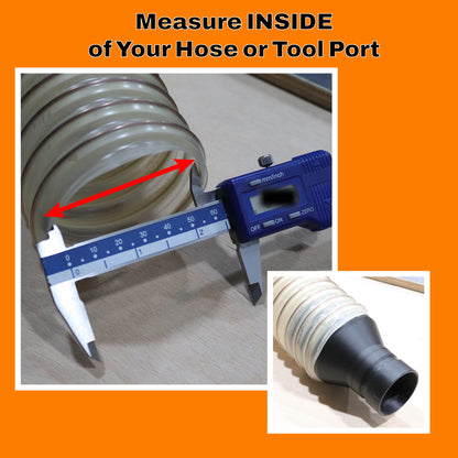 Dust Extraction Adaptor Male OD Various Sizes DeWalt AirLock DWV9000 Compatible